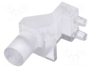 Fiber for LED; Ø3mm; Front: flat; angular,with PCB mounting BIVAR