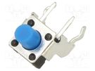Microswitch TACT; SPST-NO; Pos: 2; 0.05A/50VDC; THT; 1.57N; 5.85mm E-SWITCH