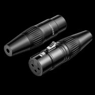 Kontaktligzda, mikrofona iekšējā 3 kontaktu, kabeļa stiprinājums XLR AV162 UGREEN