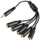ADAPTOR LEAD, 3.5MM STEREO JACK, 1 TO 5
