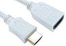 1M HS HDMI WITH ETHERNET M - F WHITE