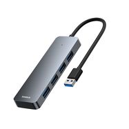 USB-A uz USB 3.0 4 porti, 15 cm, pelēks