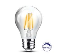 LED spuldze E27 230V A60 8W 806lm, FILAMENTS, silti balta 2700K, regulējama