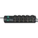 Primera-Line 10-way power strip 2.00 m H05VV-F 3G1.5 Black TYPE E