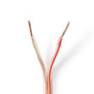 Speaker Cable | 2x 2.50 mm² | Copper | 15.0 m | Round | PVC | Transparent | Reel