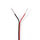 Speaker Cable | 2x 0.35 mm² | CCA | 100.0 m | Round | PVC | Black / Red | Wrap