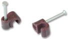 CABLE CLIP ROUND BROWN 4.50MM 100/BOX
