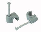 CABLE CLIP ROUND GREY 6.00MM 100/BOX