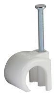 CABLE CLIPS ROUND 10-14MM WHITE 400/PACK