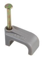 CABLE CLIPS 4MM TANDE GREY 100-PK