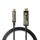 Active Optical USB Cable | USB-C™ Male | HDMI™ Connector | 18 Gbps | 50.0 m | Round | PVC | Black | Gift Box