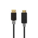 DisplayPort Cable | DisplayPort Male | HDMI™ Connector | 4K@30Hz | Gold Plated | 2.00 m | Round | PVC | Anthracite | Box