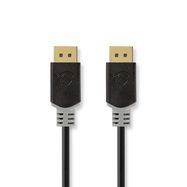 DisplayPort Cable | DisplayPort Male | DisplayPort Male | 8K@60Hz | Gold Plated | 2.00 m | Round | PVC | Anthracite | Box