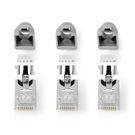 RJ45 Connector | RJ45 Pass Through | Solid/Stranded FTP CAT7 | Straight | Gold Plated | 10 pcs | PVC | Black / Grey / White | Box