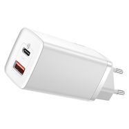 Sienas ātrais lādētājs GaN2 Lite 65 W USB + USB-C QC4+ PD3.0 SCP FCP AFC, balts