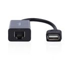 USB Extender | USB 2.0 | 1x USB-A Male | 1x RJ45 Female | 1x USB-A Female | 1x RJ45 Female | 50 m | 480 Mbps | Nickel Plated | Round | PVC | Black | Box