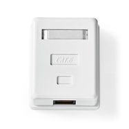 Network Wall Box | Surface Mount | 1 port(s) | UTP CAT6 | Straight | Female | Gold Plated | ABS | White | Box