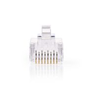 RJ45 Connector | Male | Solid UTP CAT6 | Straight | Gold Plated | 10 pcs | Polycarbonate | Transparent | Box