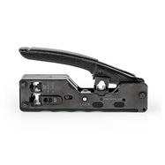 Crimp pliers | CAT5 / CAT5e / CAT6 / CAT6a / CAT7 / RJ12 | Cutting / Plier | ABS / Steel | Black