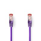 CAT6 Network Cable | RJ45 Male | RJ45 Male | S/FTP | 2.00 m | Round | LSZH | Violet | Label