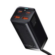 Galddatora ātrais lādētājs GaN3 Pro 100W 2xUSB + 2xUSB-C QC4+ PD3.0 ar USB-C 1,5m kabeli, melns