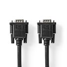 VGA Cable | VGA Male | VGA Female | Nickel Plated | Maximum resolution: 1280x800 | 2.00 m | Round | ABS | Black | Polybag