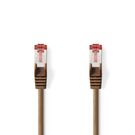CAT6 Network Cable | RJ45 Male | RJ45 Male | S/FTP | 10.0 m | Round | LSZH | Brown | Polybag