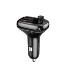 Bluetooth FM Modulator Car Quick Charger 12-24V 2xUSB + USB-C, Black