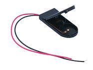 Holder; 2032,BR2032,CR2032; Batt.no: 2; cables; black; 150mm COMF