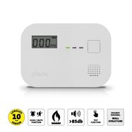 Carbon monoxide alarm with 10 year sensor runtime and display