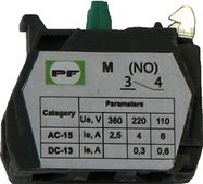 Kontaktu bloks ar NO tipa kontaktu zaļš PF BALTIC