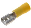 Ligzda 6.3mm neizolēta dzeltena 2.5-6.5mm  (ST-265) RoHS
