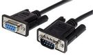 COMP CABLE, 9P D-SUB PLUG-SKT1M, BLK