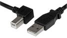 LEAD, USB2.0 A MALE-LEFT ANG USB B MALE