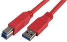 LEAD, USB3.0 A MALE-B MALE 2M RED