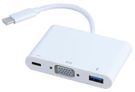 ADAPTER, USB-C - USB3.0/VGA/PD, WHITE