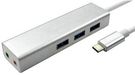 USB-C - 3 PORT USB3.0 HUB-2.1 SOUND CARD