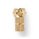 F-Connector | Straight | Male | Gold Plated | 75 Ohm | Twist-on | Cable input diameter: 7 mm | Copper | Metal | 2 pcs | Window Box