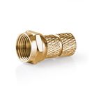F-Connector | Straight | Male | Gold Plated | 75 Ohm | Twist-on | Cable input diameter: 5.5 mm | Copper | Metal | 2 pcs | Window Box