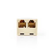 Telecom Splitter | RJ11 Female | 2x RJ11 (4/6) Female | ABS | Ivory | Box