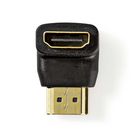 HDMI™ Adapter | HDMI™ Connector | HDMI™ Output | Gold Plated | Angled 90° | ABS | Black | 1 pcs | Box