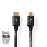 Ultra High Speed HDMI™ Cable | HDMI™ Connector | HDMI™ Connector | 8K@60Hz | 48 Gbps | 3.00 m | Round | 6.7 mm | Gun Metal Grey | Cover Window Box