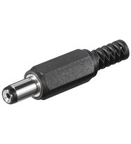 Barošanas spraudnis DC 1.7/5.5 mm kabelim lodējams