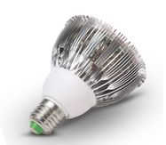 LED spuldze E27 230V 15W 5x3W augu audzēšanai, sarkans + zils, ar lēcu