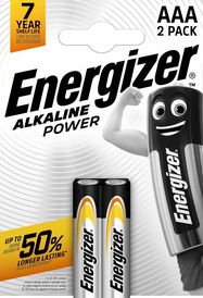 Sārmu baterija LR03 (AAA, E92) 1,5 V Alkaline Power Energizer 2 gab. blisteris