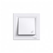 Asfora - 1 pola spiedpoga -10 A, bez skrūvēm, zvana simbols, baltā krāsā, Schneider Electric