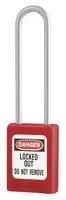 LOCKOUT PADLOCK LONG SHACKLE, RED