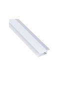 Aluminum profile with white cover for LED strip, anodized, recessed INLINE MINI XL 3m