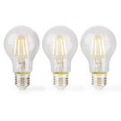 LED Filament Bulb E27 | A60 | 4 W | 470 lm | 2700 K | Warm White | Retro Style | 3 pcs