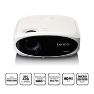 Full HD 1080P LCD projector with Bluetooth® White